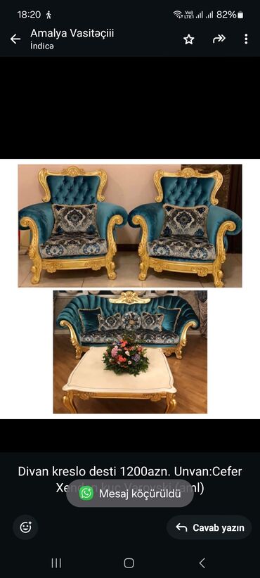 Divanlar: İşlənmiş, Divan, 2 kreslo lalafo.az -da Divanlar: İşlənmiş, Divan, 2 kreslo