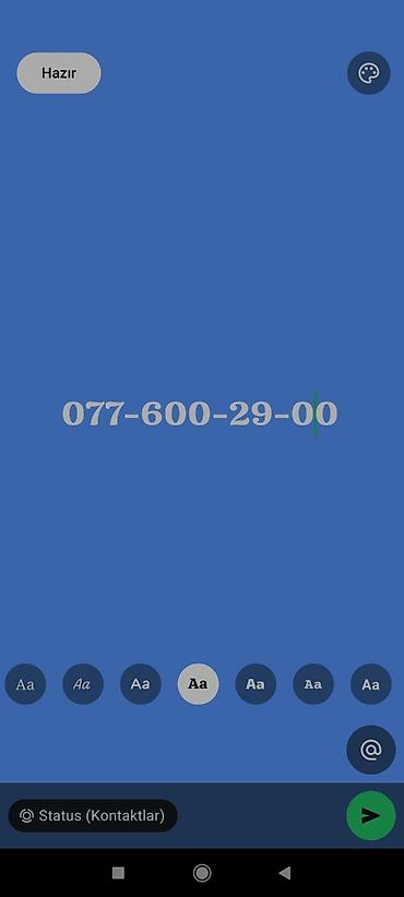 kredit nar nomreler: Nömrə: ( 077 ) ( 6002900 ), Yeni — 1