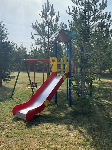 Игровые комплексы: Детская площадка с горкой и качелями (на фото на момент покупки) в — 1