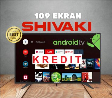 Televizorlar: Yeni Televizor Shivaki Led 43" FHD (1920x1080), Ödənişli çatdırılma