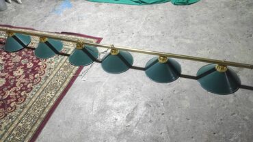 ткань для бильярдного стола: Подвесной светильник для бильярдного стола на 6 плафонов. -