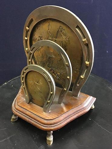 Staro posuđe i escajg: DRŽAČ ZA PISMA, POTKOVICE, DRVO, METAL, JAHRHUNDERTWENDE | Držač za — 7