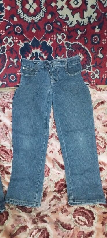 Джинсы: Набор мужских брюк и джинсов: 1) Классические брюки, светло‑серые - — 5