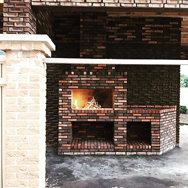 Печи, плиты: Дровяная купольная печь для пиццы и выпечки «Пушкапечь» - Формат — 14