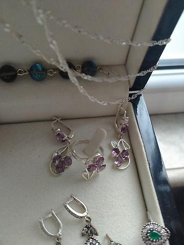 Серебряные наборы украшений: Серебро!!! Комплекты с натуральными камнями. Комплект с белым — 18