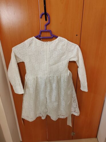 svecane haljine bele: Breeze, Midi, Dug rukav, 122-128