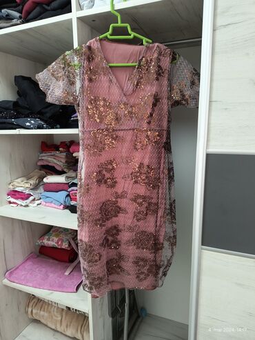 pink haljina: M (EU 38), bоја - Roze, Večernji, maturski, Kratkih rukava