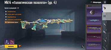 my size: Аккаунт PUBG Mobile В составе: - Mk14 «Галактическая позолота» ур. 4 — 1
