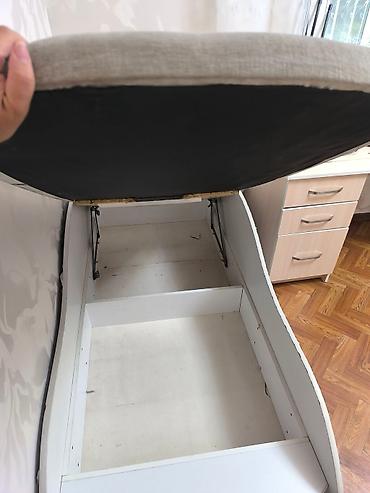 детский ярус: Детская односпальная кровать, Б/у, Для мальчика, С матрасом, Дерево — 2