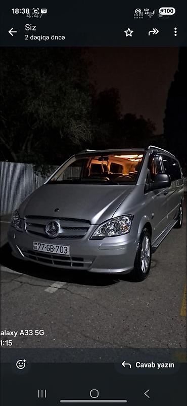 vito oturacaqlar: Mercedes-Benz Vito mikroavtobus – gümüş rəng, uzun kuzov, geniş və — 1