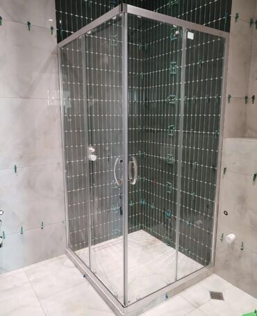 Duş kabinaları, arakəsmələr: Yeni Üstü açıq kabina, Künc üçün, Pulsuz çatdırılma — 13