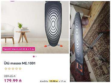 kənd məhsulları: Ütü masası ME.1001 - Geniş ütüləmə səthi: oval naxışlı, istiliyi — 1