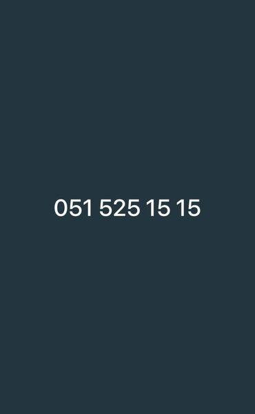 telefon sim: Nömrə: ( 051 ) ( 5251515 ), Yeni