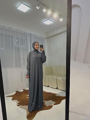 Повседневные платья: Повседневное платье, Made in KG, Осень-весна, Длинная модель, Трикотаж, Оверсайз, XL — 4