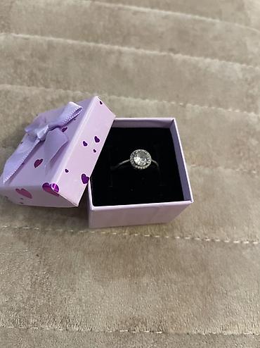 samsung gear s: Təmiz GÜMÜŞ ÜZÜY. 17 razmer.svarovski qaşla — 1