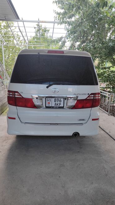 домкраты на авто: Toyota Alphard G, правый руль, белый минивэн. Кузов и экстерьер: -