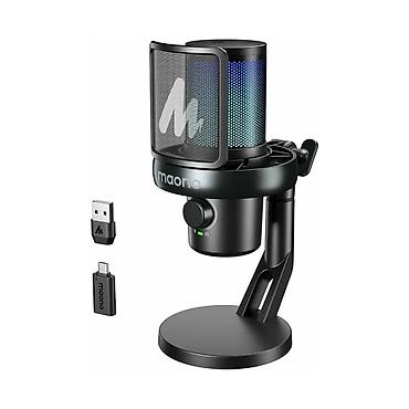 Студийные микрофоны: Maono DM40 Pro — беспроводной конденсаторный микрофон для стриминга — 2