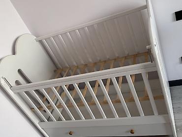 bunk bed: Детская кроватка в отличном состоянии, Белого цвета, прочная и — 4