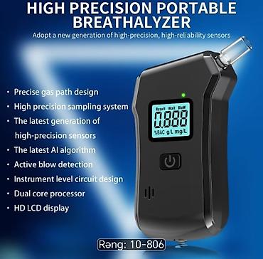 Алкотестеры: Portativ alkoqol ölçən cihaz (breathalyzer). Cihaz nəfəs vasitəsilə — 7