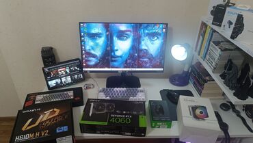 Monitorlar: Gaming/Workstation masaüstü PC – RTX 4060, RGB soyutma, kompakt korpus