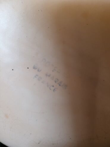 Tiganji: Grncarska nova francuska posuda,rucno oslikana pa glazirana 80te — 9