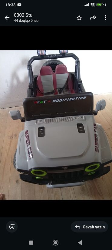 cybex qiymeti: İki akumulyatorludur adapter var.usb .blutuz ve işıqları var.50 kq