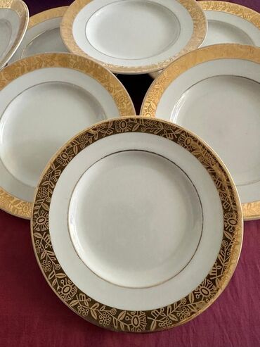фарфоровые посуды: Фарфоровые тарелки ЛФЗ