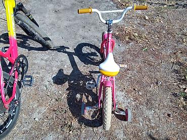 Детские велосипеды: Үч велосипед сатылат 1) Детский велосипед Starke (розовый) - Колеса — 14