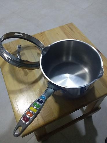 qaz torbasi: Qazan, rəng - Gümüşü, Paslanmayan polad, 0,7 bucket volume l, 20 sm, Almaniya — 1