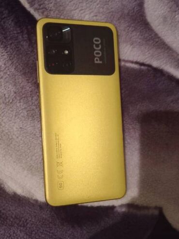 dubay telfonlar: Poco M4 Pro 5G, 64 ГБ, цвет - Желтый, Отпечаток пальца