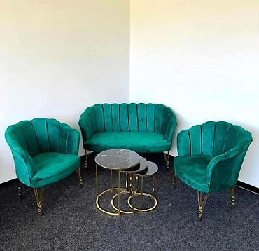 Stilske garniture: Shell set ( 2 fotelje + dvosed ) -Cena za set : 520e Pojedinačno na lalafo.rs — 1 Stilske garniture: Shell set ( 2 fotelje + dvosed ) -Cena za set : 520e Pojedinačno — 1