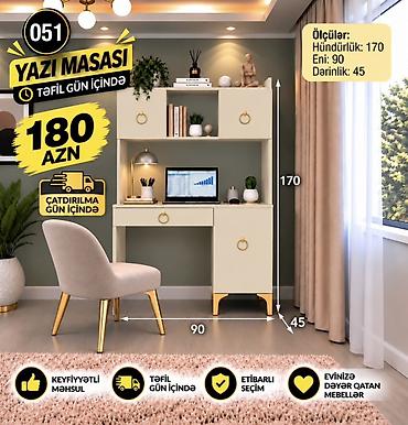 stol ofis: Düz masa, Stulsuz, Polkalı, Siyirməli, Rusiya, Sadə laminat — 6