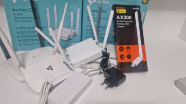 Модемы и сетевое оборудование: Вайфай роутеры 2 антенны 700с., 4 антенны-1100с. вайфай приемник — 8