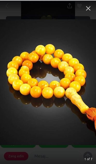 Təsbehlər: Endirim!!! 100% təbii bütöv daş kəhrəba — 4