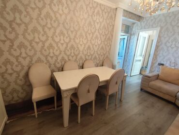 раскладной стол: Qonaq otağı üçün, Açılmayan, Dördbucaq masa, 6 stul