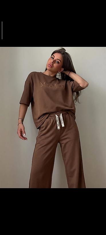 aşbaz geyimi: Qadınlar üçün iki hissəli dəst – MaxMara loqolu - Üst: qolu dirsəyə — 1