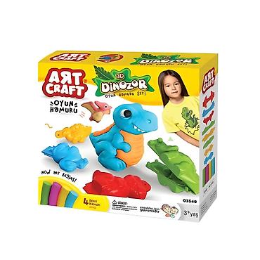 igracke farma: ArtCraft Testo za igru – 3D Dinosaurusi, 200 g (šifra: 035490-10-100) — 1