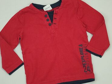 czerwona bluzka elegancka: Bluzka, Topolino, 4-5 lat, 104-110 cm, stan - Dobry