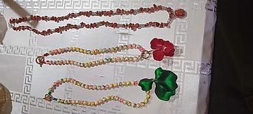 Ogrlice: Ručno rađene ogrlice – razni modeli - Set od zlatno‑braon perli — 2