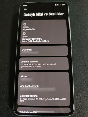 Xiaomi: Xiaomi 13T, 256 GB, rəng - Yaşıl, 
 Sensor, Barmaq izi, İki sim kartlı — 8