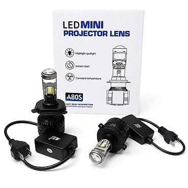 led h13: LED Mini Projector Lens A80S – avtomobil fara üçün LED proyektor — 1