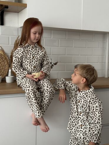 детская пижама для мальчика: Комплект, цвет - Бежевый, Новый