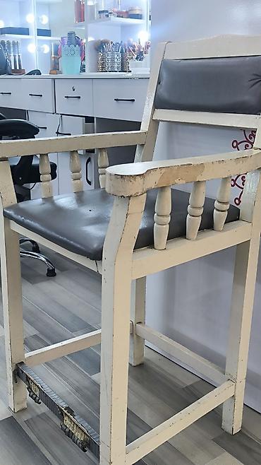 elif mebel: Ünvan Nermanivdadir.uracaqlı kreslo - Material: ağ rəngli taxta — 1