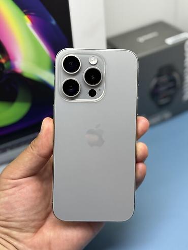 Apple iPhone: IPhone 16 Pro, Б/у, 256 ГБ, Natural Titanium, Зарядное устройство, Защитное стекло, Коробка, В рассрочку, 100 % — 5