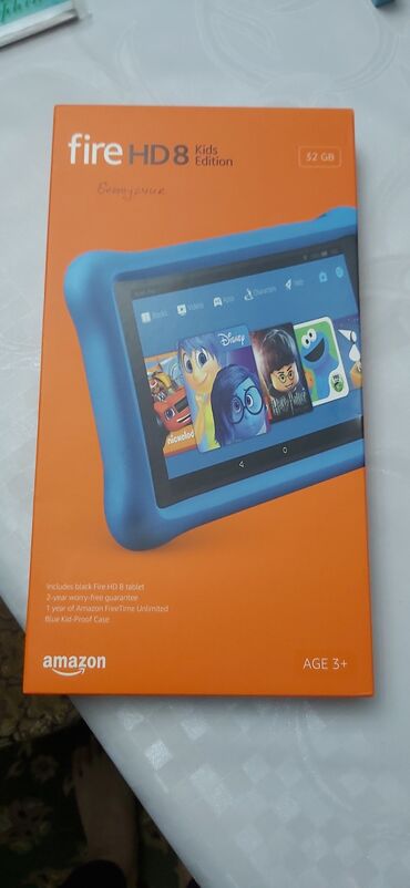 10 объявлений | lalafo.kg: Детский планшет Amazon fire HD 8, kids edition, с коробкой, есть