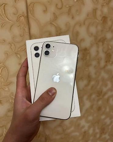 IPhone 11, Б/у, 128 ГБ, Белый, Зарядное устройство, Чехол, Кабель, 78 %