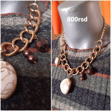 Ogrlice: Puno modela duzih lancica 600 dinara i ogrlica cene na slici. Hand — 18