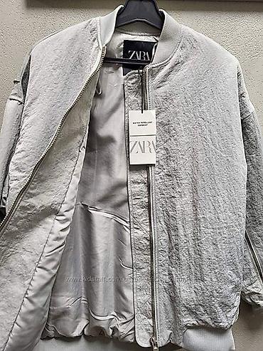 Бомберы: Бомбер оверсайз ZARA оригинал - Необычный фасон, выделит вас из — 8