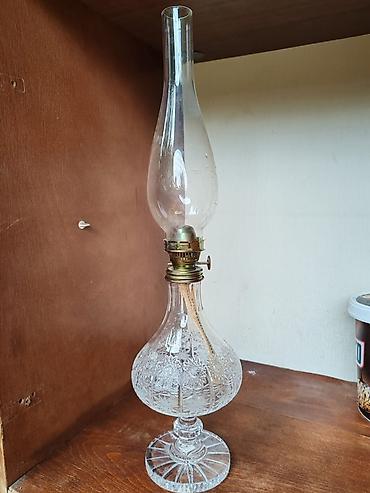 samovar 10 litre: Şüşə kerosin lampası - Material: Şəffaf, naxışlı kəsim şüşə gövdə və — 1