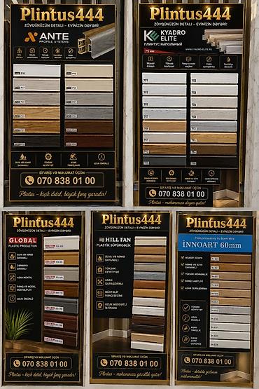 Plintus444 – döşəmə plintusları və aksesuarları Məhsul növləri və